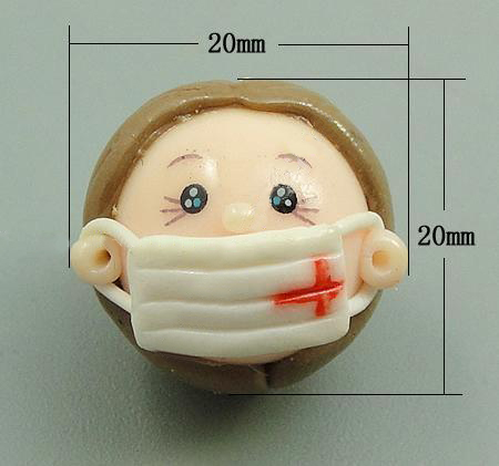 Cartoon Polymer Clay Beads, mixed, 16-29x18-20x13-20mm, Hole:Approx 1.5mm, Sold By PC