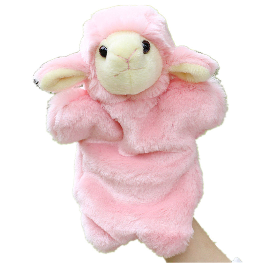 Cartoon puppte toy,plush jumbuck hand puppet,Short plush and PP cotton,26CM,100g,sold by PC