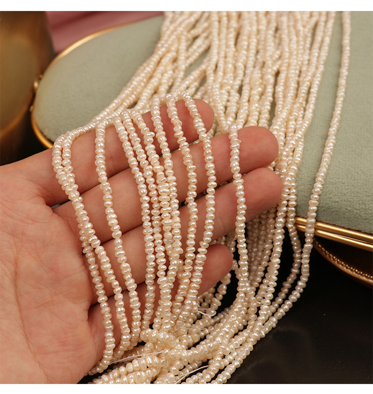 2-2.5 rice pearls    freshwater pearls white color many size for your choice