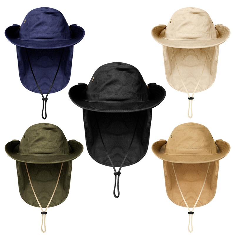 Outdoor anti ultraviolet sunshade hat men's 360 degree sunscreen fisherman's hat foldable mountaineering fishing hat