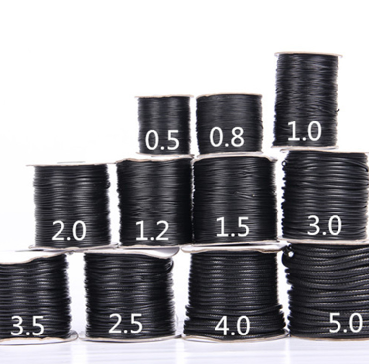DIY Wax cord in different size  0.5mm 0.8mm 1.0mm -4mm