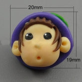 Cartoon Polymer Clay Beads, mixed, 16-29x18-20x13-20mm, Hole:Approx 1.5mm, Sold By PC