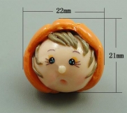 baby face Polymer Clay Beads, mixed, 16-29x18-20x13-20mm, Hole:Approx 1.5mm, Sold By PC