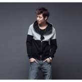 Men Bastketball Outdoor Sports Pullover Hoodies Contrast Color Sweatshirt