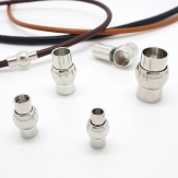 50pcs/lot Silver Tone Strong Paved Magnetic Clasps Jewelry Clasps For Necklace Bracelet Fitting 4mm Leather