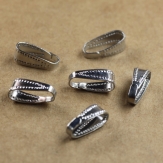 1000pcs/lot 11x15mm White Steel Pendant Connector DIY Jewelry Findings Melon Seed Buckle Clip Bails
