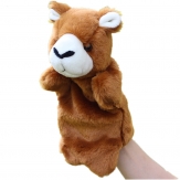 Cartoon alpaca plush hand puppet,Short plush and PP cotton,26CM,100g,sold by PC