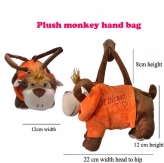 Attractive animal shape bag,toy bag,Plush monkey hand bag,22*12*12CM,85g,sold by PC