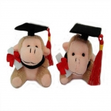 plush graduation bear, three colors for choice, 7cm with sitting posture