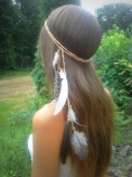 DIY feather hair band adjustable feather hair band bohemian festival