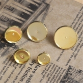 French ear hook Setting Pendant Tray Jewelry Blanks Alloy Round earring base diy material