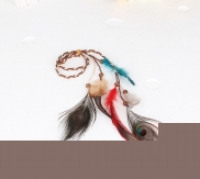 Adjustable Hand made  feather hair band