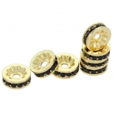 8mm round DIY Copper Metal Micro Pave Cubic ZirconiaSpacer Beads