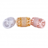 12*9mm DIY Micro Cubic Zirconia Spacer Beads