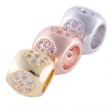 7*6mm DIY Micro Cubic Zirconia Spacer Beads