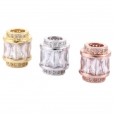 11*9mm DIY Micro Cubic Zirconia Spacer Beads