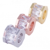 9*7mm DIY Micro Cubic Zirconia Spacer Beads