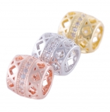 7.2*7.7mm DIY Micro Cubic Zirconia Spacer Beads
