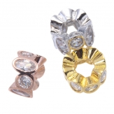 10mm DIY Micro Cubic Zirconia Spacer Beads