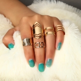 joint rings finger rings  ring set  Gold  5 pcs/ sets