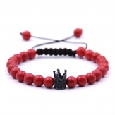 Gemstone Woven Ball Bracelets Braid  adjustable pave cubic  bracelets