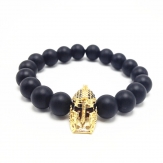 knight  helmet  black stone  cubic zirconia  gemstone bracelet