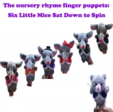 Finger pair Parent-Six little mice sat down to spin