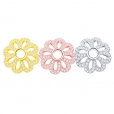 17*17mm flower DIY Micro Cubic Zirconia Spacer Beads
