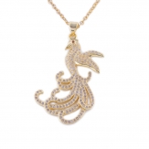 40*23mm Phoenix Pendant DIY Micro Cubic Zirconia Animal-shaped necklace pendant