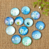 100 pcs/bag Glass dome Glass Cabochon Cameo Cabochon Setting Supplies for Jewelry Accessories