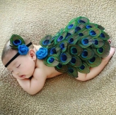 Baby photography clothing knitted-Peacock