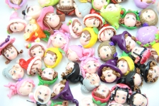 Mixed Nice Polymer Clay Beads, mixed, 16-29x18-20x13-20mm, Hole:Approx 1.5mm, Sold By PC