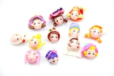 Cartoon Polymer Clay Beads, mixed, 16-29x18-20x13-20mm, Hole:Approx 1.5mm, Sold By PC