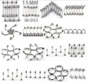 85 Pcs mixed  belly piercing  body  piercing