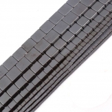 3,4,6,8,10mm Square Smooth Hematite Beads Natural Stone Beads