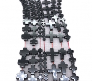 4,6,8,10,12mm Cross  Hematite (No Magnetic) Gem Stone Beads 15