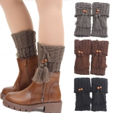 knit leg warmer  winter socks with the Tassel