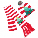 Knit Christmas set  hats with the lights  winter hats for kids