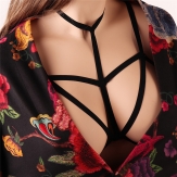 hand made elastic sexy  body harness Hollow body bra set