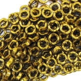 12mm hematite twist donut beads 16