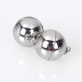 Brass Magnetic Clasp, Round, plated, different size for choice & single-strand, more colors for choice, Hole:Approx 2.2mm, Sold By PC