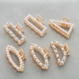 Claw clip Fashion Imitation ABS Pearl Beads Hairpin Girl Hair Styling Accessories Handmade Flower Pearl Hair Clip for Girl