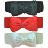 women's  wide elastic velvet  belt fashion belt bow elastic belt