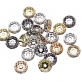 10mm rhinestone spacer iron spacer Rondelle rhinestone beads 1000 pcs/bag