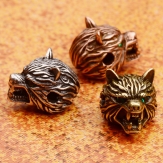 10mm Wolf head DIY Micro Cubic Zirconia beads