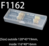 F1162  120*43*19mm PP material flip plastic box