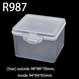 R987 98*88*70mm PP material flip plastic box