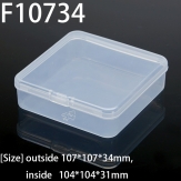 F10734 107*107*34mm PP material flip plastic box