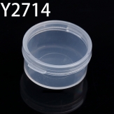 Y2714 27*27*14mm Round PP plastic box, parts box, storage box, transparent white