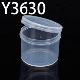 Y3630 36*36*30mm Round PP plastic box, parts box, storage box, transparent white